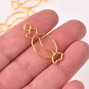 6 Gold Bezel Charms for Resin, Halloween Candy Charm, chs8153