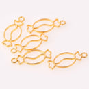 6 Gold Bezel Charms for Resin, Halloween Candy Charm, chs8153