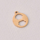 Theta Charm, Gold Stainless Steel, Greek Letter, Sorority Charms, 14mm, chs8171