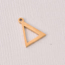 Delta Charm, Gold Stainless Steel, Greek Letter, Sorority Charms, 14mm, chs8174