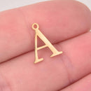 Alpha Charm, Gold Stainless Steel, Greek Letter, Sorority Charms, 14mm, chs8175