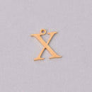 Chi Charm, Gold Stainless Steel, Greek Letter, Sorority Charms, 14mm, chs8177