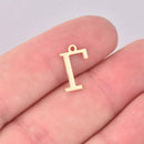 Gamma Charm, Gold Stainless Steel, Greek Letter, Sorority Charms, 14mm, chs8181