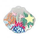 2 Charms, Resin Acrylic, Coral Reef, chs8185