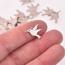 4 Stainless Steel BIRD Charms, 17mm, chs8221