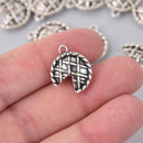 Pie Charms, Antiqued Silver, chs8234