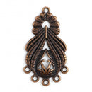 6 Copper Filigree Charms, 39mm long, chs8238
