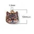 Cat Face Charms, 13mm, chs8251