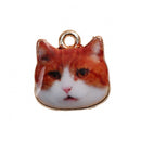 Cat Face Charms, 13mm, chs8252