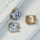 Cat Face Charms, 13mm, chs8253