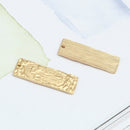 Matte Gold Cross Charms, Rustic Textured Metal, 33mm, chs8293