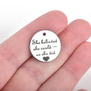 5 She Believed Stainless Steel Charm - She Believed She Could ~ So She Did, 20mm (3/4"), cls0207a