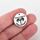 5 DRAGON Charms, Save a HORSE Ride a DRAGON Charms, Stainless Steel Quote Charms, 20mm (3/4"), cls0208a