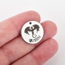 5 DRAGON QUEEN Charms, Dragon Charms, Stainless Steel Quote Charms, 20mm (3/4") cls0218a