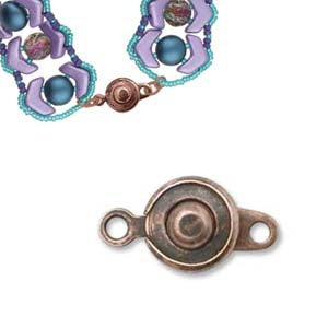 8mm Copper Ball and Socket Clasps, Hitch Clasp fcl0495