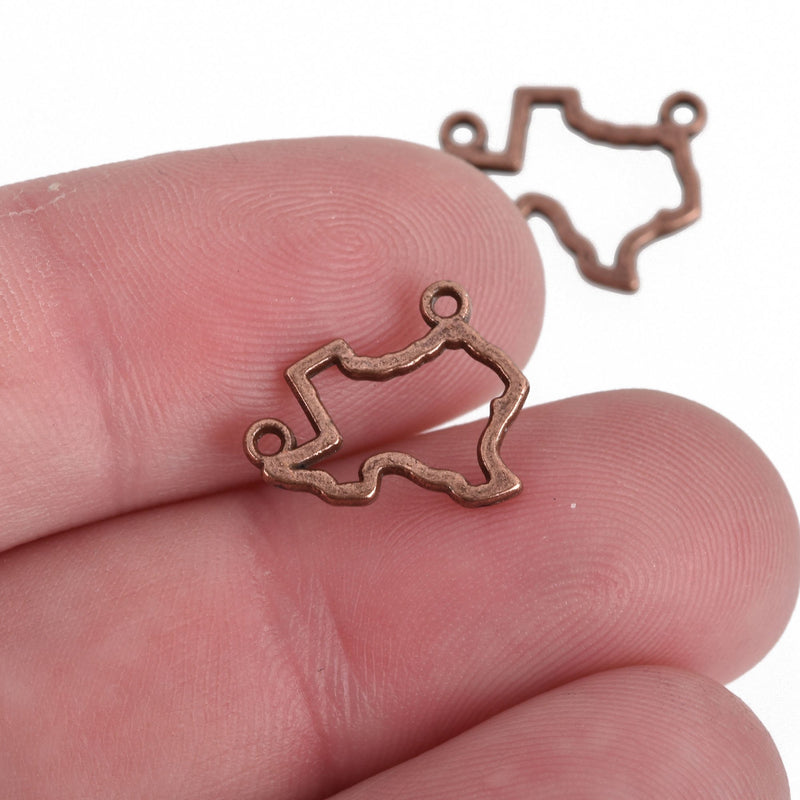 copper Texas charms
