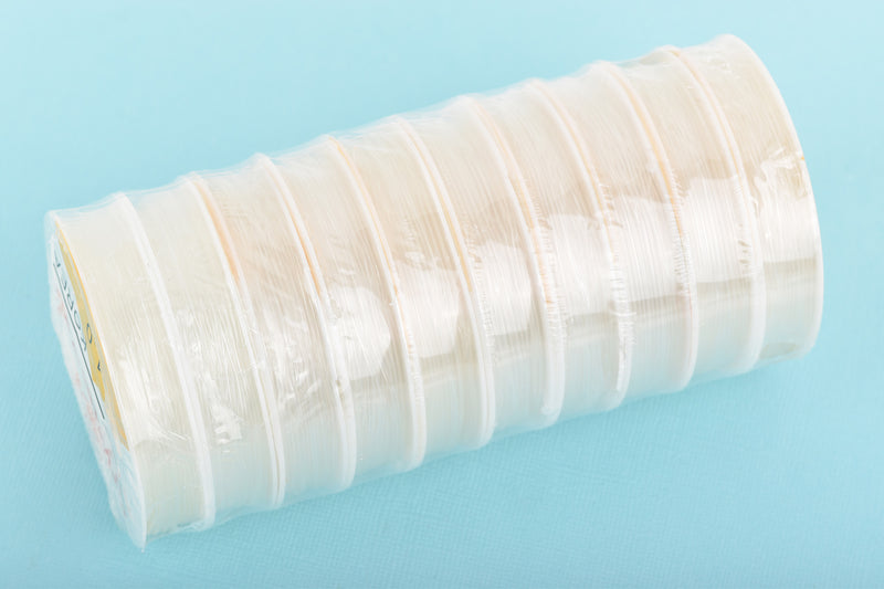 Clear STRETCH Elastic Cord, Bead Stringing Stretchy Cord, 1mm (0.039"), 10 meters on spool, cor0150a