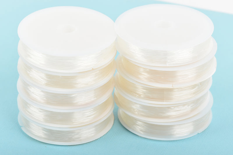 Clear STRETCH Elastic Cord, Bead Stringing Stretchy Cord, 1mm (0.039"), 10 meters on spool, cor0150a