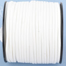 90m Spool of Faux Suede Lacing Cord, SNOW WHITE 3mm x 1.5mm cor0151