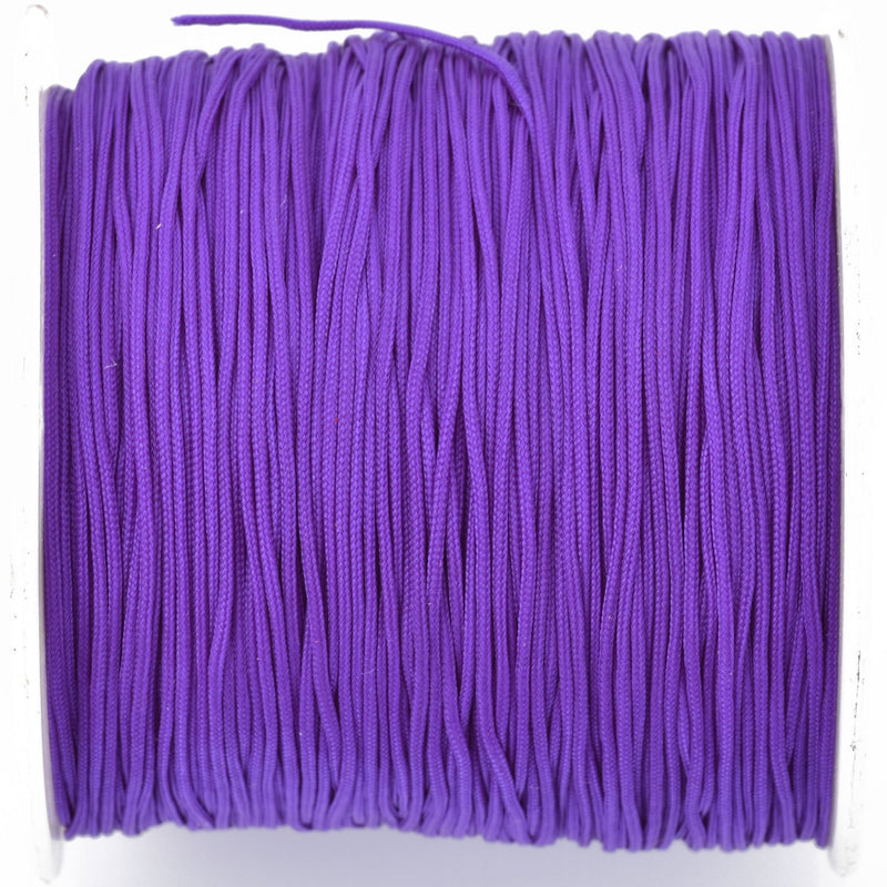 100 yards GRAPE PURPLE Braided Nylon Jewelry Cord, 0.8mm cor0163