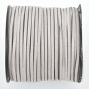 90m Spool of Faux Suede Lacing Cord, HEATHER GRAY 3mm x 1.5mm cor0168