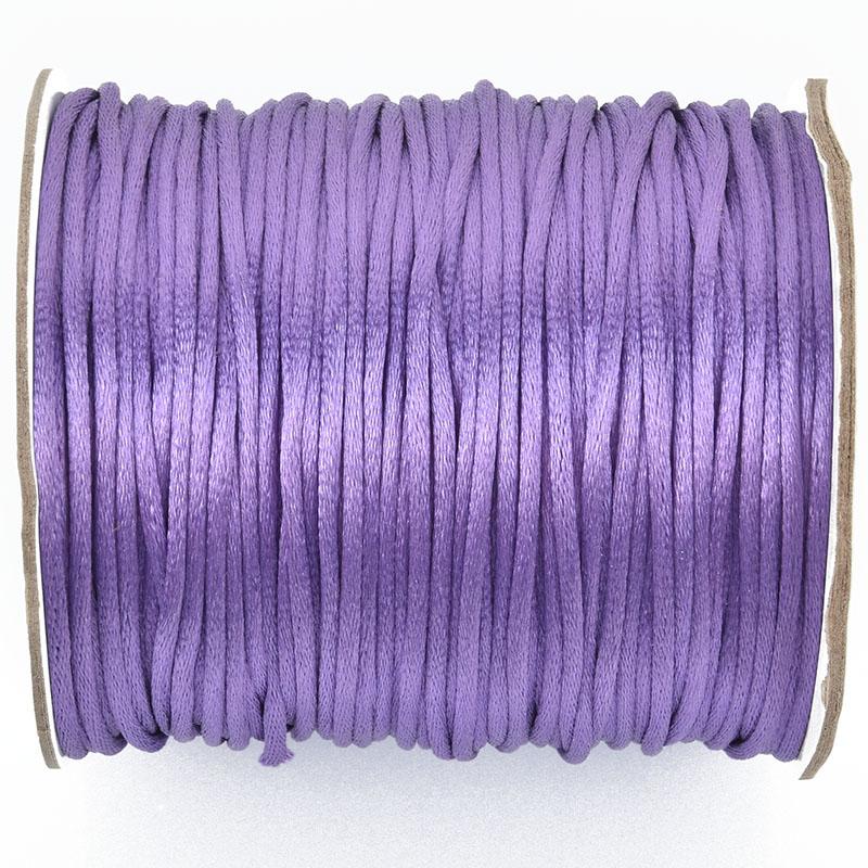 Purple Satin Rat Tail Cord Rattail Knotting Weaving Cord 2mm, 100 yards cor0188