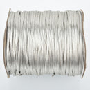 Silver Gray Satin Rat Tail Cord Rattail Knotting Weaving Cord 2mm, 100 yards cor0191