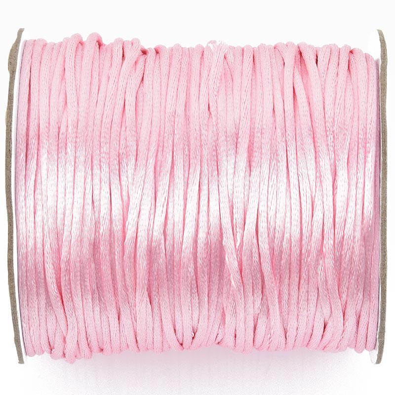 Light Pink Satin Rat Tail Cord Rattail Knotting Weaving Cord 2mm, 100 yards cor0193