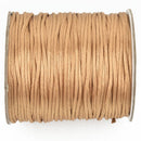 Light Camel Brown Satin Rat Tail Cord Rattail Knotting Weaving Cord 2mm, 100 yards cor0195
