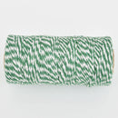 Green Baker's Twine, 1.5mm Cotton Cord, striped green and white, 100 yard spool, cor0466