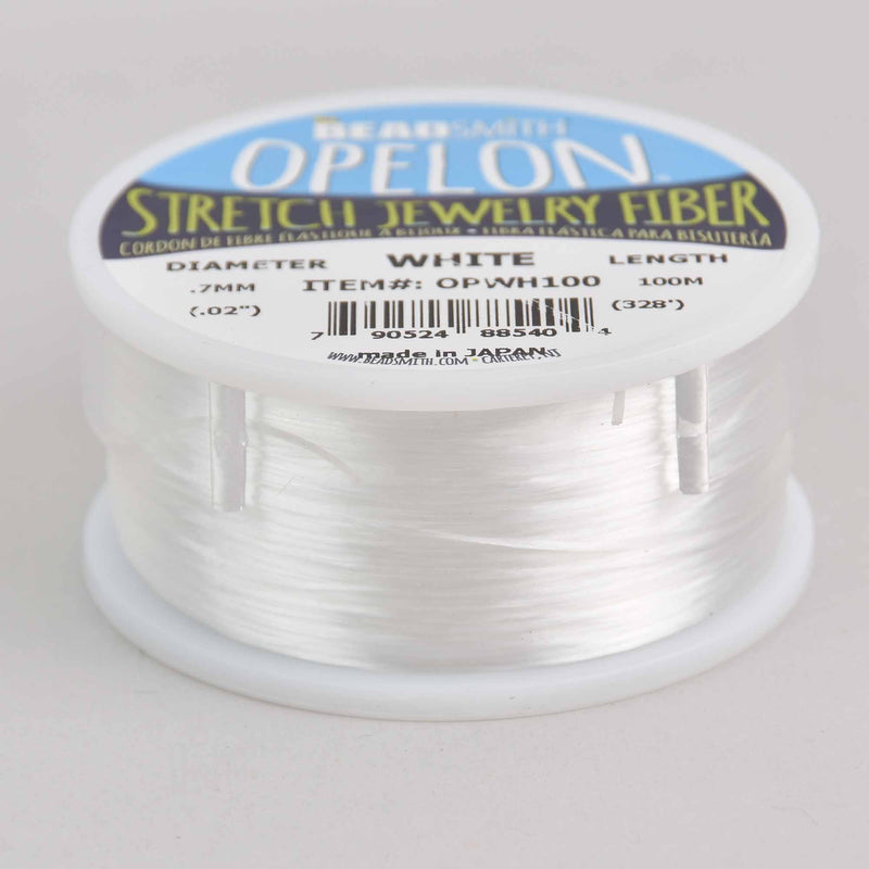 100 meters (300+ FEET) White STRETCH Elastic Bead Stringing Stretch Cord, 0.7mm  cor0476