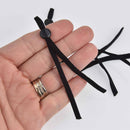10 Black Elastic Mask Straps, 7.8" long, cor0509