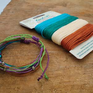 Waxed Macrame Cord Polyester, Beach n' Sea Knot-It Mix, 15 yds each, cor0569