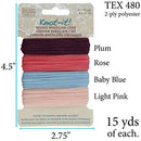 Waxed Macrame Cord Polyester, Youthful Expressions Knot-It Mix, 15 yds each, cor0570