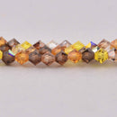 4mm Wheatberry Mix Bicone Crystal Beads, Preciosa x31 beads, cry0224