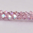 4mm Amethyst AB Bicone Crystal Beads, Preciosa x31 beads, cry0225