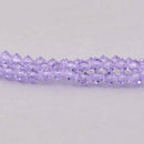 4mm Violet Bicone Crystal Beads, Preciosa x31 beads, cry0227