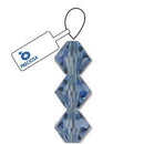 4mm Bicone Crystal Beads, Light Sapphire, Preciosa x31 beads, cry0234