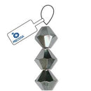 4mm Bicone Crystal Beads, Crystal Labrador Silver, Preciosa x31 beads, cry0238