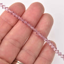 4mm Light Amethyst Bicone Crystal Beads, Preciosa x31 beads, cry0244