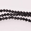 4mm Jet Black Bicone Crystal Beads, Preciosa x31 beads, cry0245