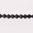 4mm Jet Black Bicone Crystal Beads, Preciosa x31 beads, cry0245