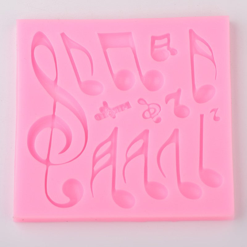 MUSIC NOTES Resin Mold, Silicone Mold to make shaped cabochons, kawaii, reusable, mold makes 13 shapes, tol0766