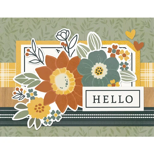 Happy Greetings - Simple Stories Cards Card Kit, Fall Hello Thinking of You Happy Cards pap0077