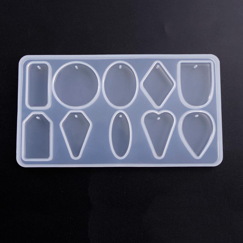 RESIN Mold, Silicone Mold to make Charms & Pendants, reusable, mold makes 10 different shapes, tol1116