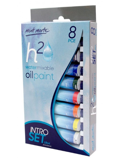 H20 Water Mixable Oil Paint Intro Set 8pce x 18ml, pnt0198