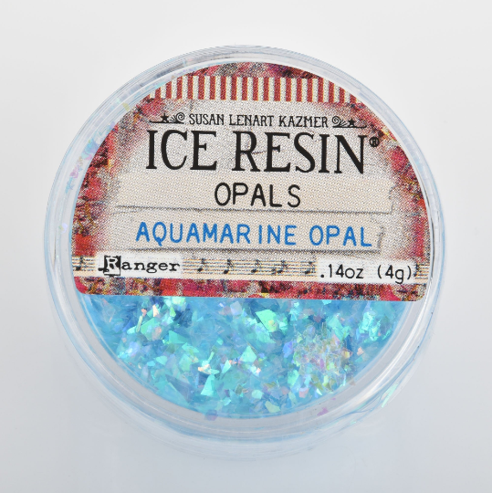 Aquamarine Blue Opal Glitter Shards for Ice Resin by Ranger .11oz cft0184