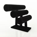 Black Velvet Jewelry Display, Triple Bracelet Display, Black Velvet Jewelry Stand, dsp0002