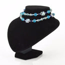 black velvet jewelry display bust