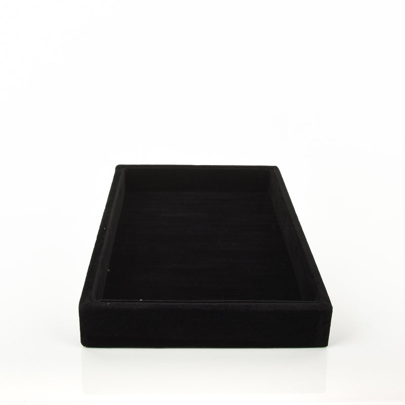 Black Jewelry Display Tray, Velvet Tray, 9" x 6"  dsp0006